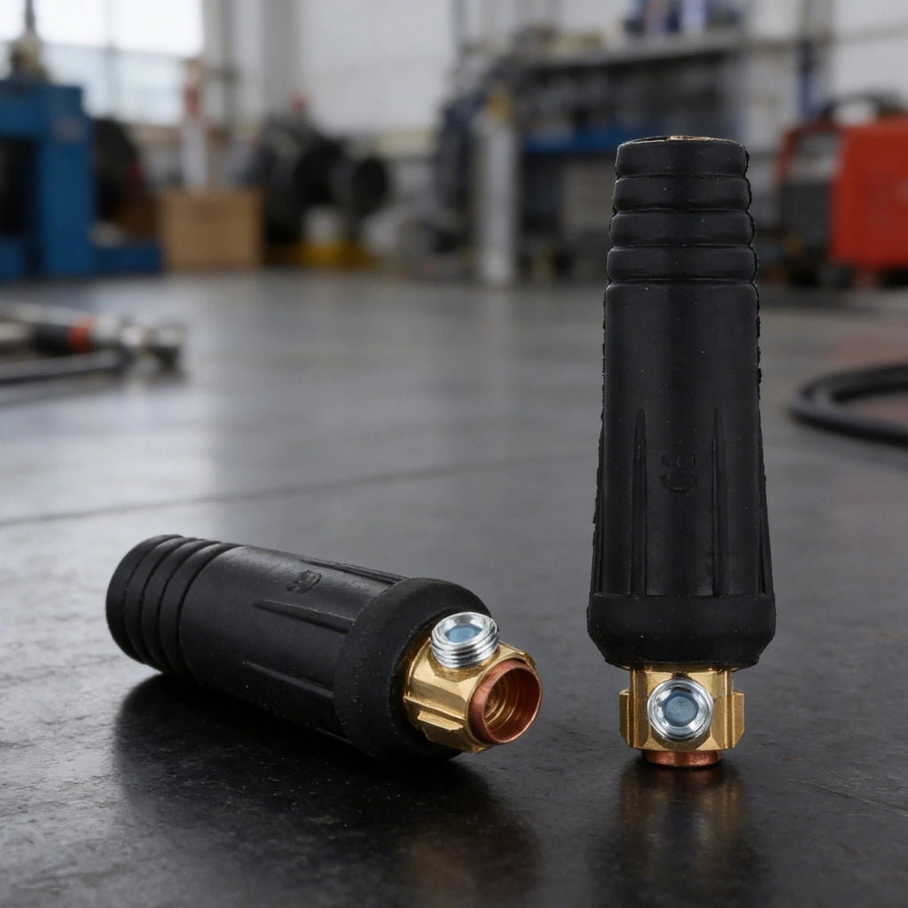 Set of 2 Welding Cable Connectors Male Quick Fitting DKJ1025 10 25mm2