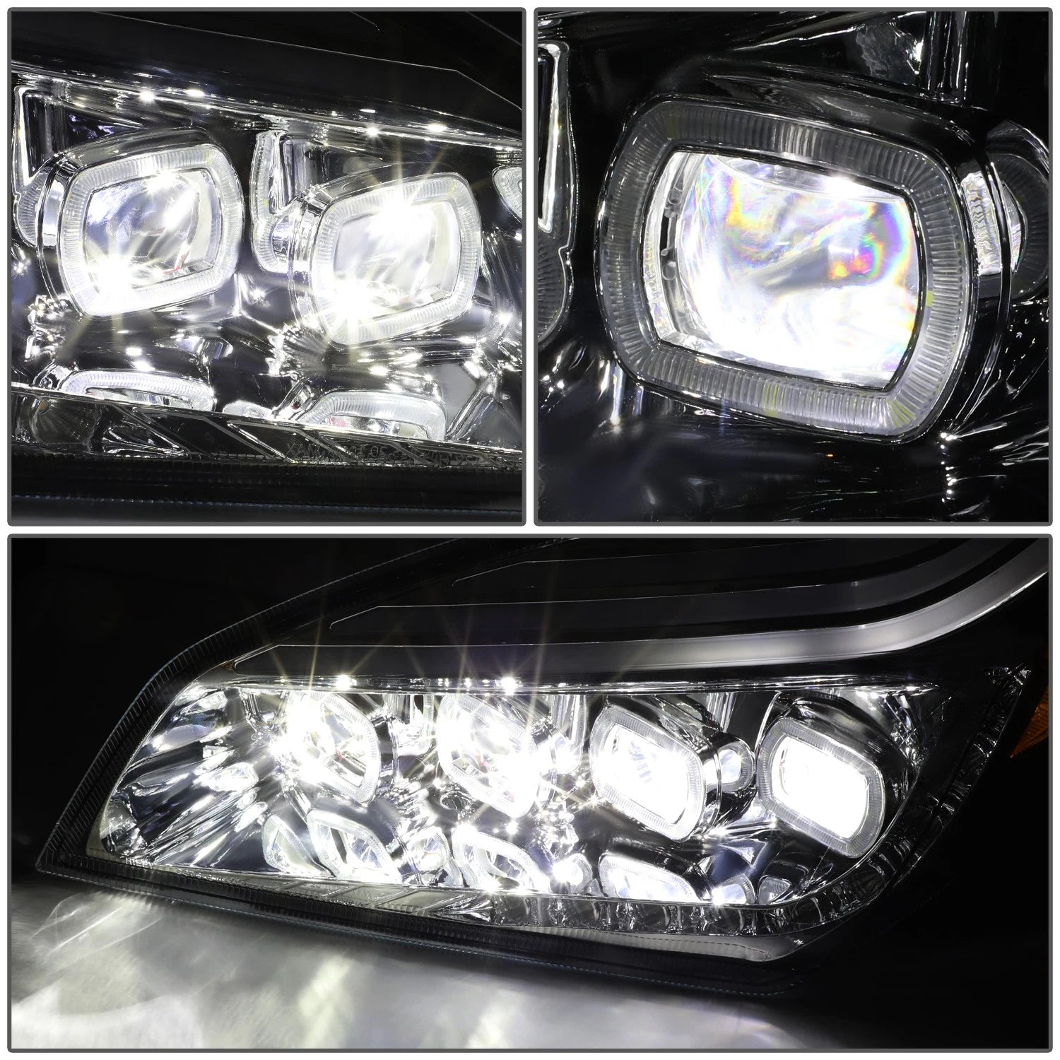 LED DRL Sequential Signal Projector Headlights for Cascadia (2018–2024)