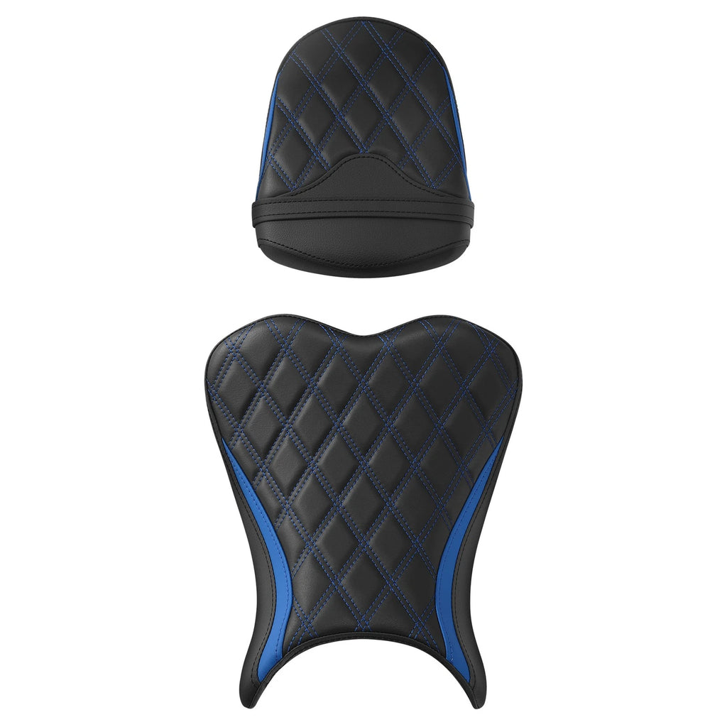 Rider Driver & Passenger Seat for Suzuki GSXR600 GSXR750 (2006–2007) Black Blue