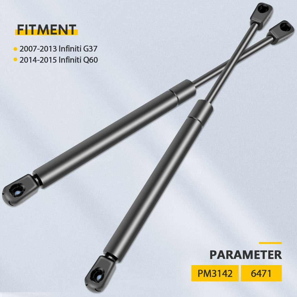 2X Hood Gas Spring Lift Supports for Infiniti G37, Q60 (2007–2015)
