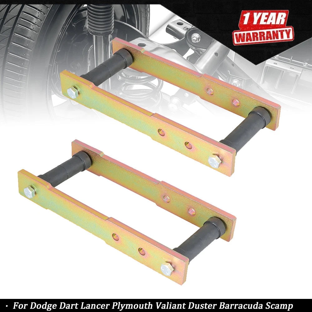 Adjustable Rear Leaf Spring Shackle Lift Kit for Dodge Dart (1963-1976)