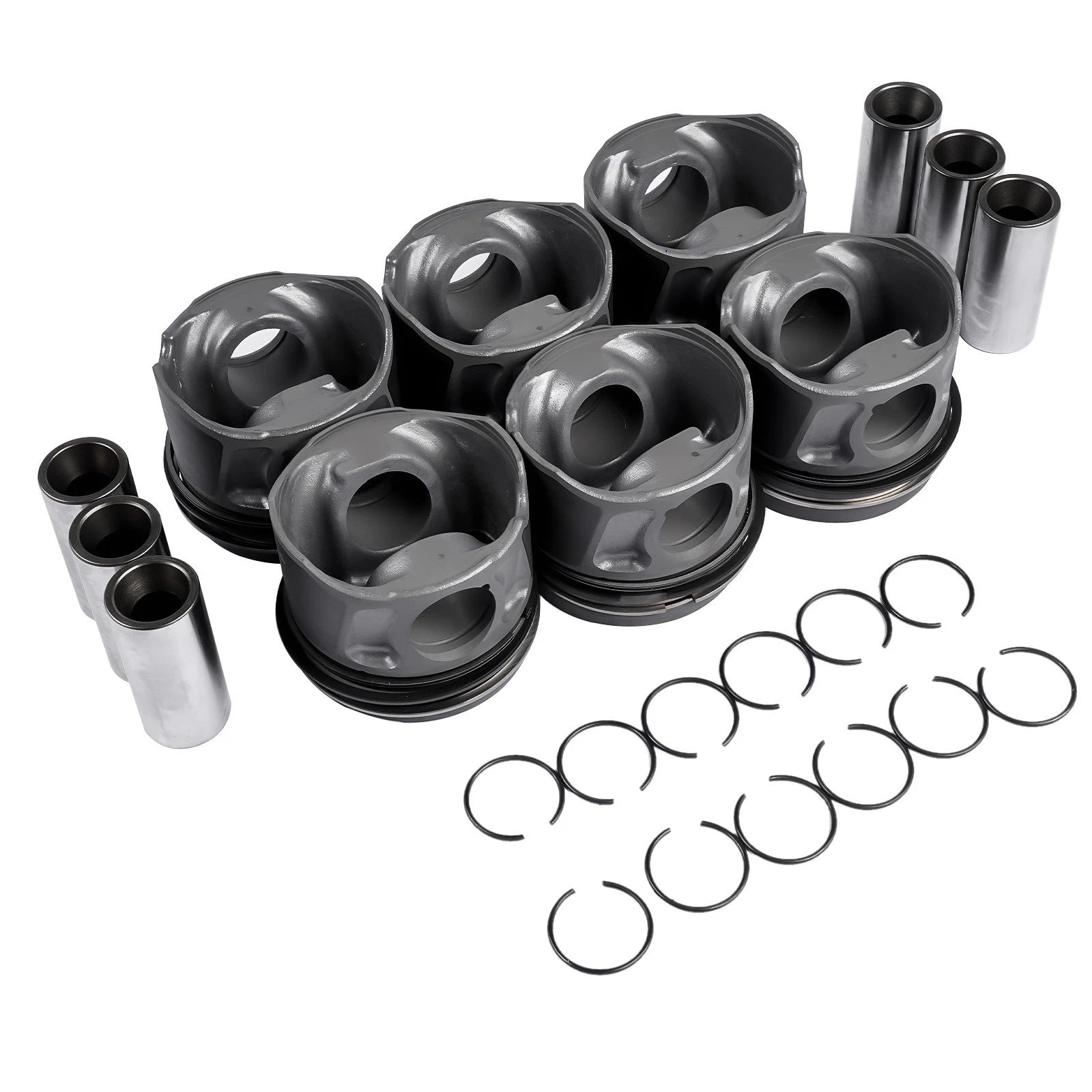 6Pc Pistons with Rings STD for Jeep Grand Cherokee, Ram 1500 3.0L Diesel (2014–2018)