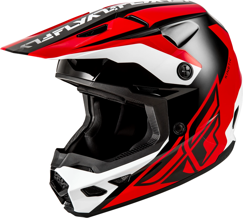 Fly Racing Kinetic Crest Off-Road Helmet for (Medium, Red/Black/White)