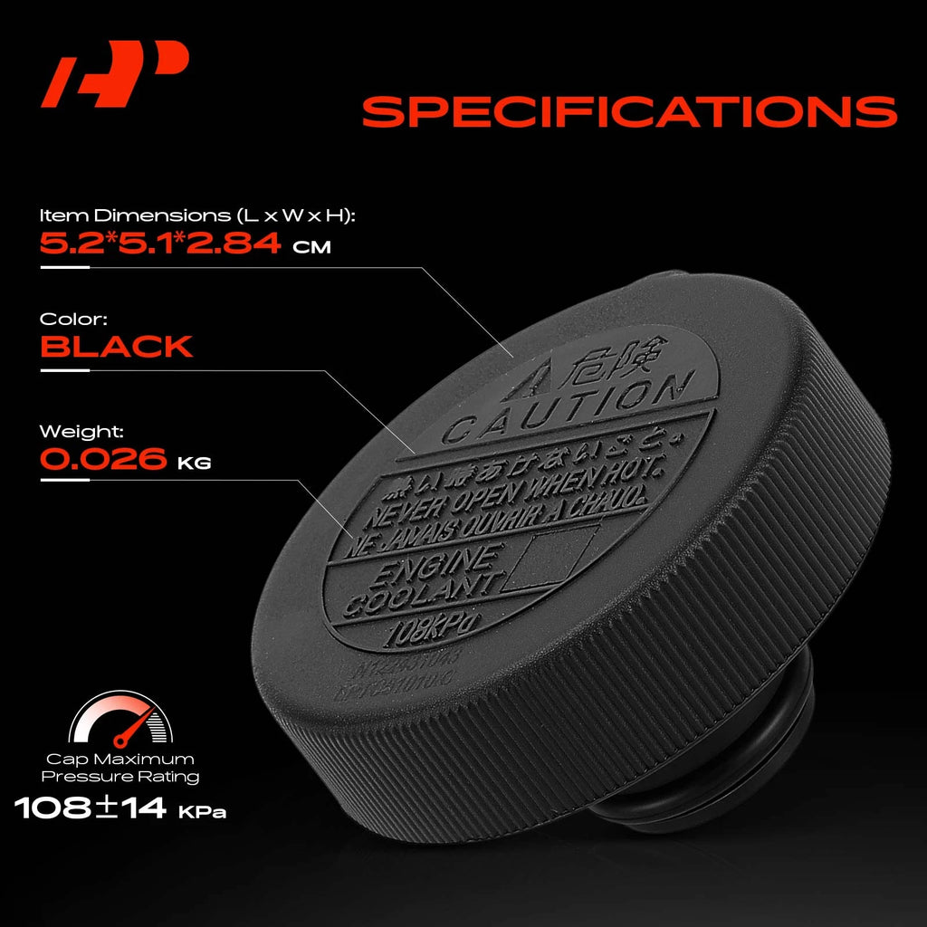 Engine Coolant Reservoir Cap for Toyota Camry, RAV4, Corolla, Prius (2014–2024)