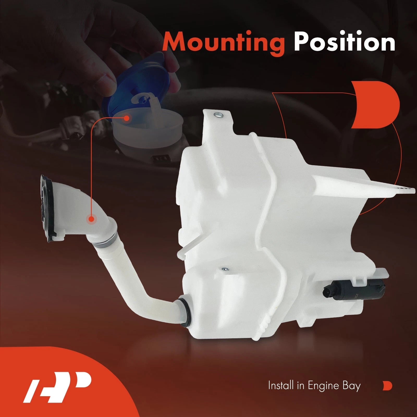 Windshield Washer Reservoir for Toyota Camry 2018-2022