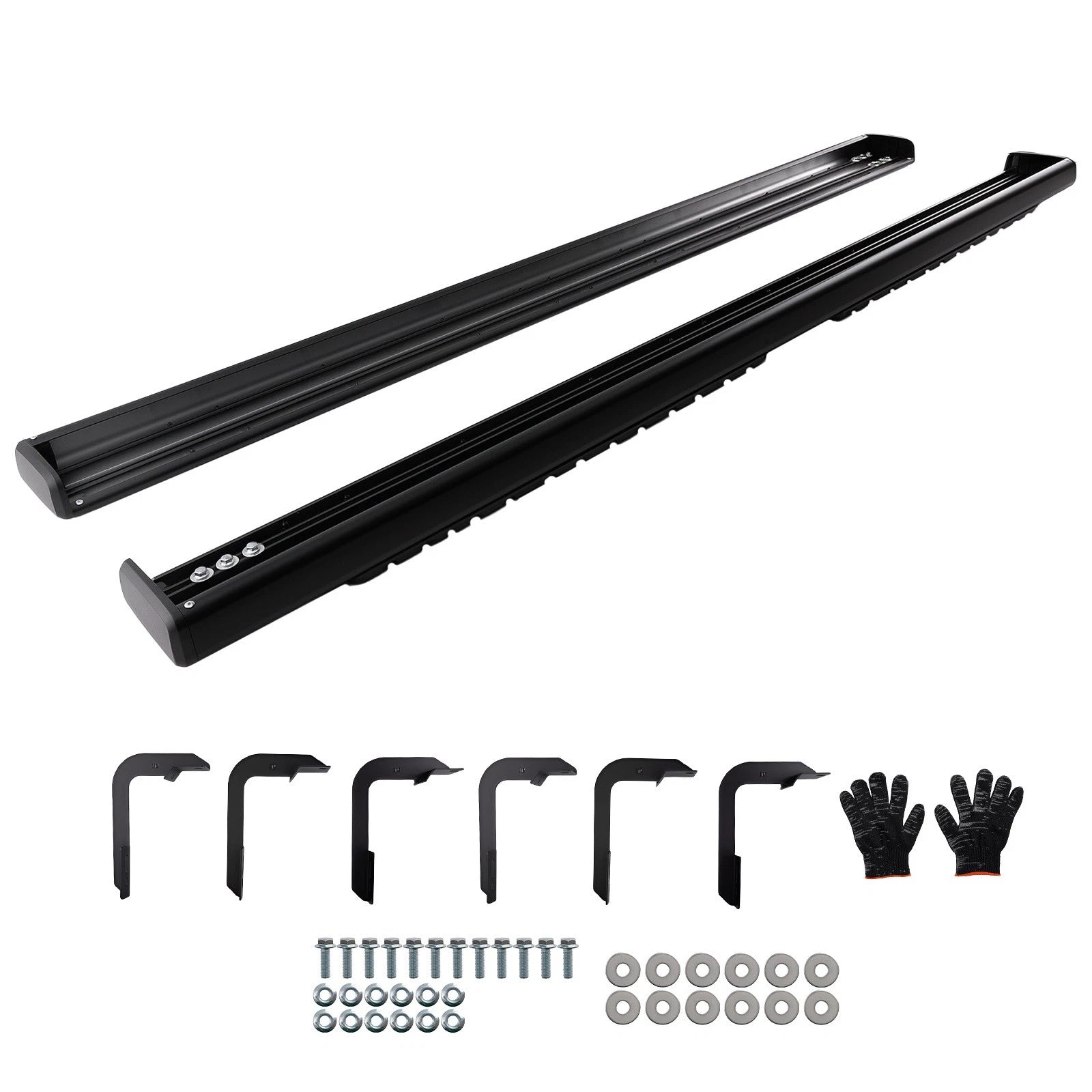 Nerf Bars Running Board for Nissan Titan Crew Cab (2004–2024) Black Aluminum