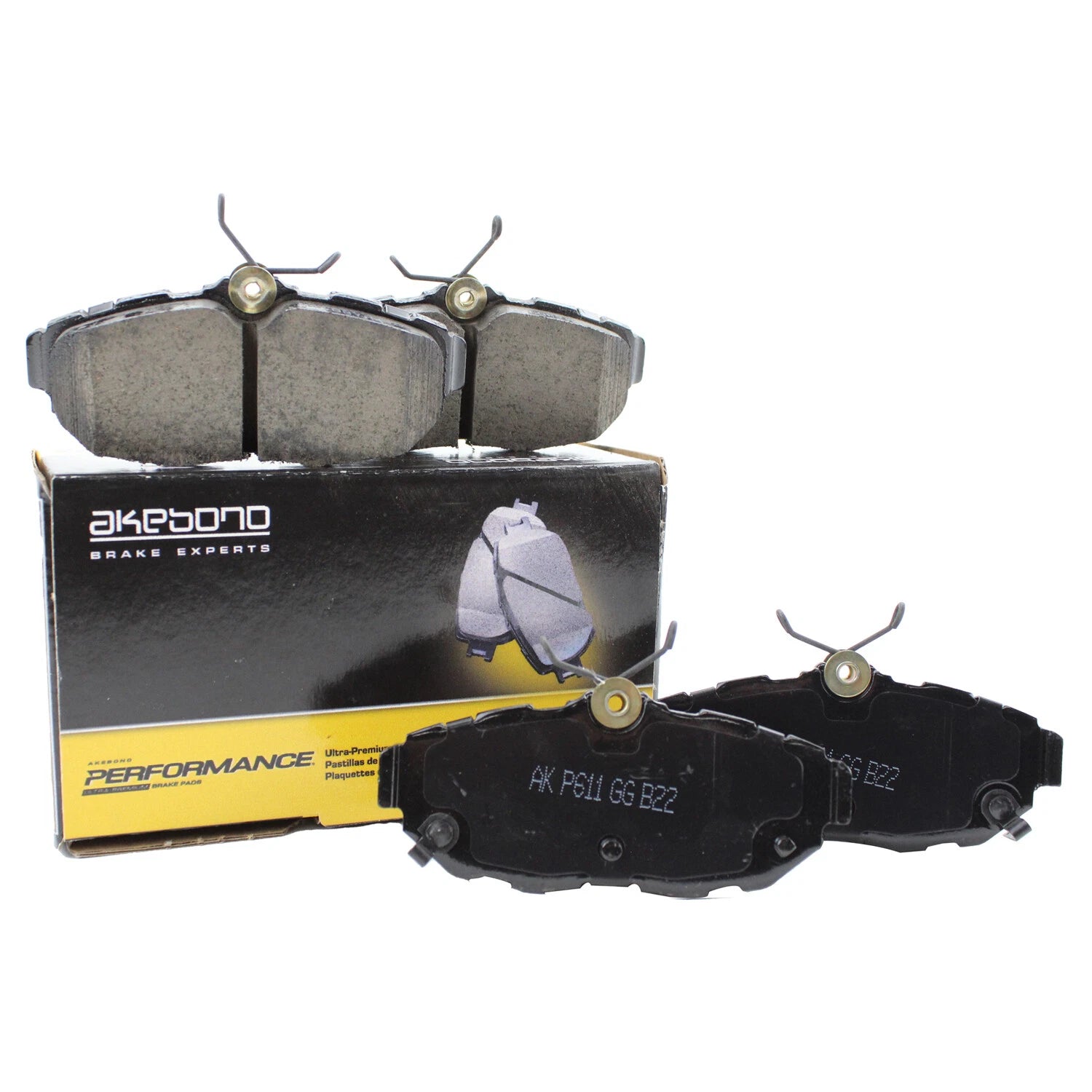 Set of 4 Akebono Performance Rear Ceramic Brake Pads for Ford Mustang (2005–2014)