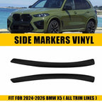 Smoked Front Side Marker Tint Overlays for BMW X5 (2024–2026)