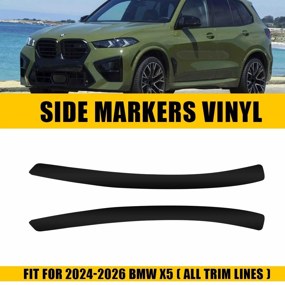 Smoked Front Side Marker Tint Overlays for BMW X5 (2024–2026)