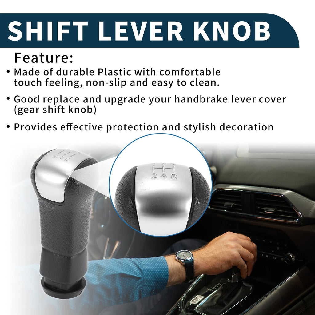 5 Speed Manual Gear Shifter Knob for Nissan X-Trail (2008–2013) Black Plastic