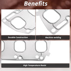 Set of 4 Exhaust Manifold Header Gaskets for Audi A8 D3 (4E2)