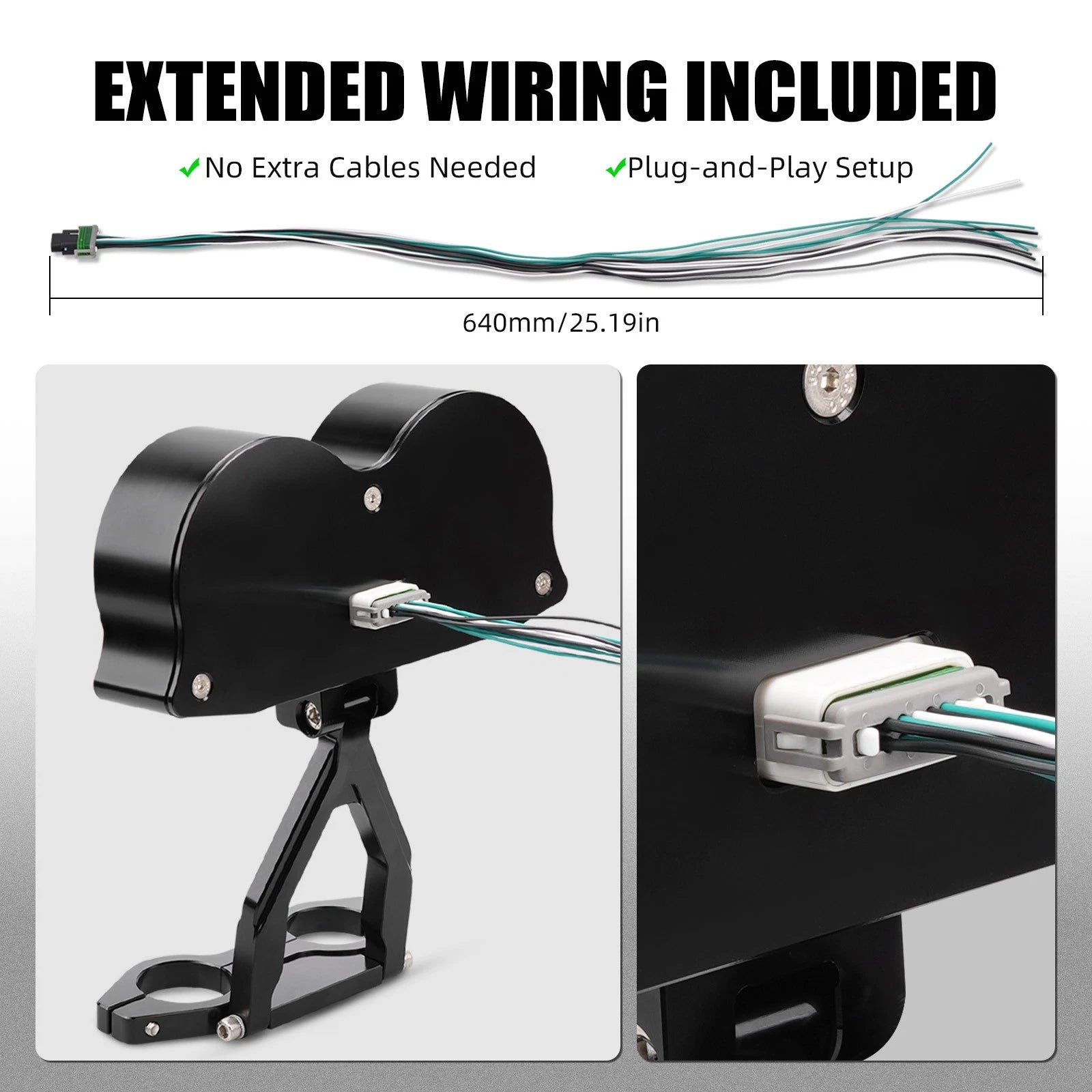 Gauges Relocation Mount Bracket Wiring Kit for Harley Road Glide Limited (2017–2023)