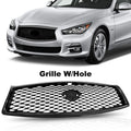 Front Bumper Upper Grille for Infiniti Q50 (2014–2017) Black