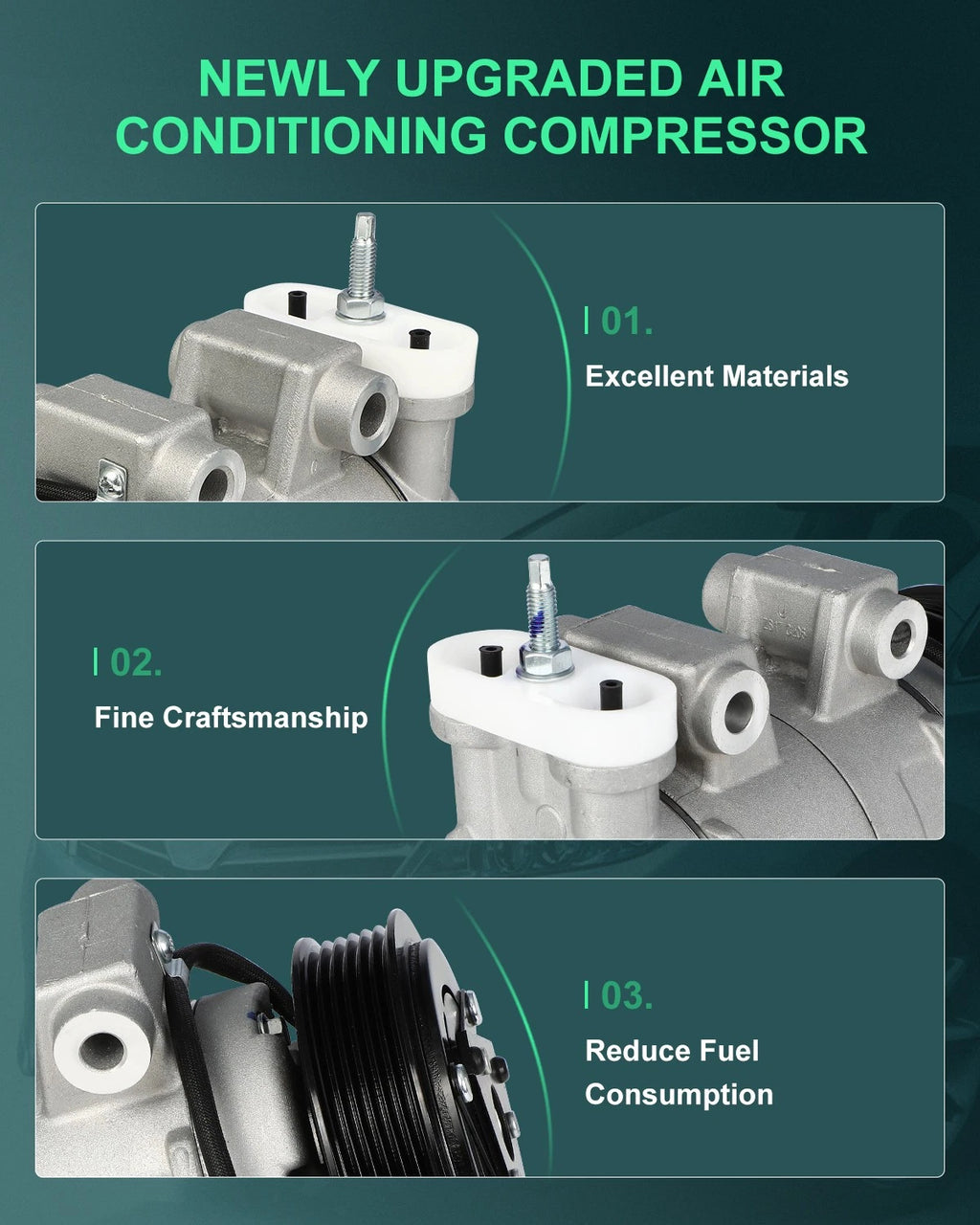 A/C Compressor for Chevrolet Equinox Pontiac Torrent (2006–2009) 3.4L