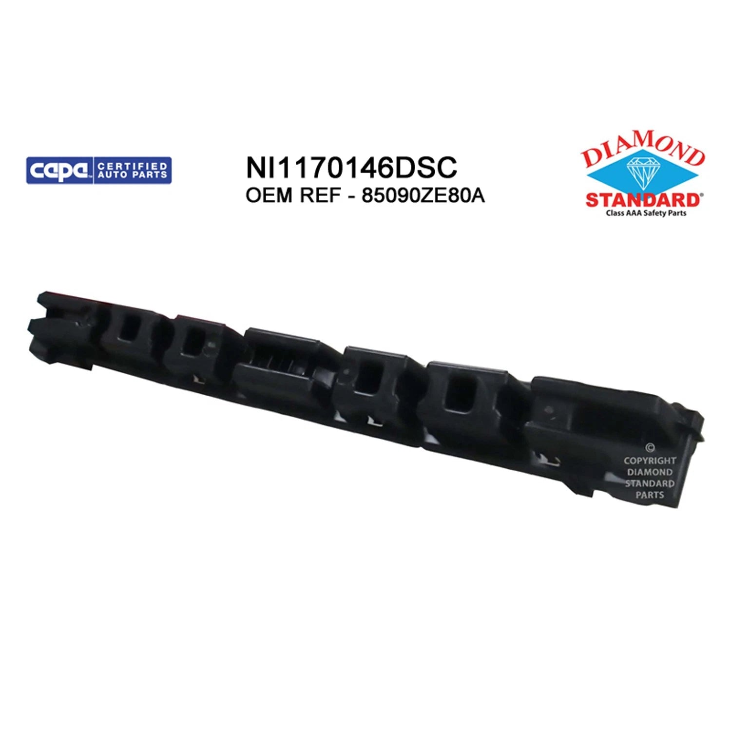 Replacement Polypropylene Rear Bumper Impact Absorber for 2007-12 Nissan Sentra
