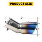 Dual Outlet Muffler Tip for 2.5" Exhaust Pipe (Universal Fit)