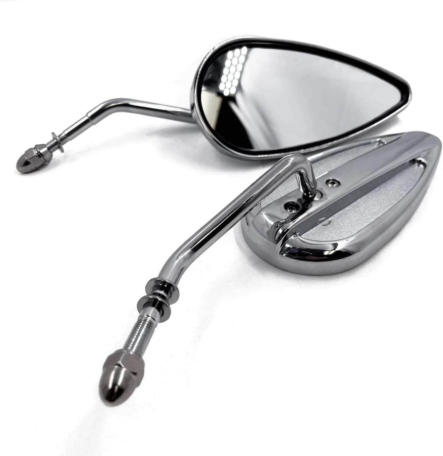 Chrome Classic Teardrop Mirror for Harley-Davidson Sportster/Low Glide/Softail (1982–Present)