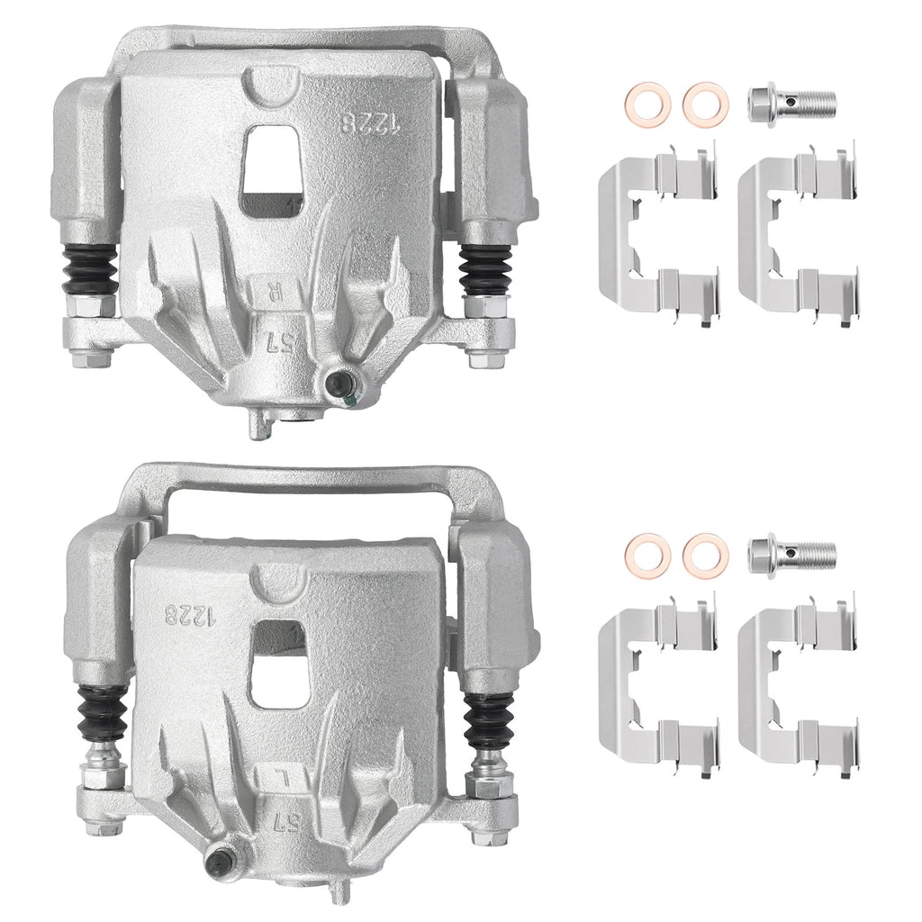 2X Front Brake Calipers with Bracket for Hyundai Elantra 2014-2016, Coupe 2013-2014