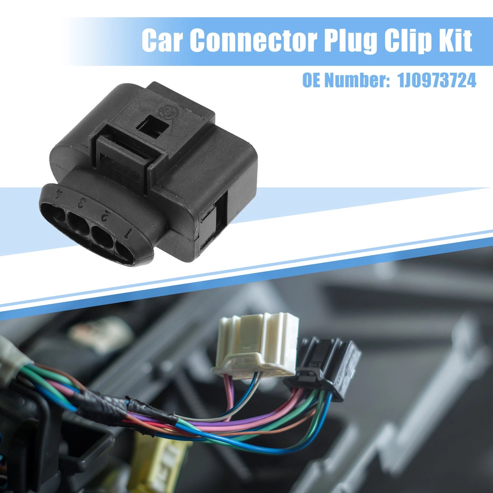 Set of 6 Ignition Coil Connector 1J0973724 for VW Audi 
