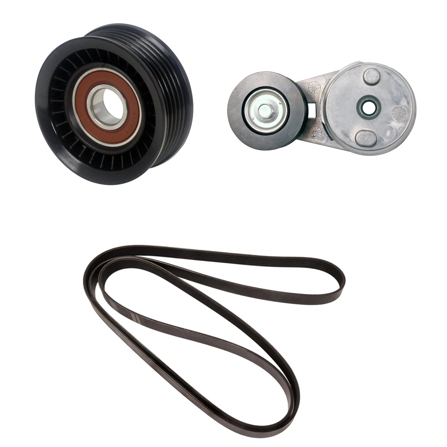 Drive Belt Idler Pulley Tensioner Kit for Sierra Silverado 6.6L V8 (2007–2014)