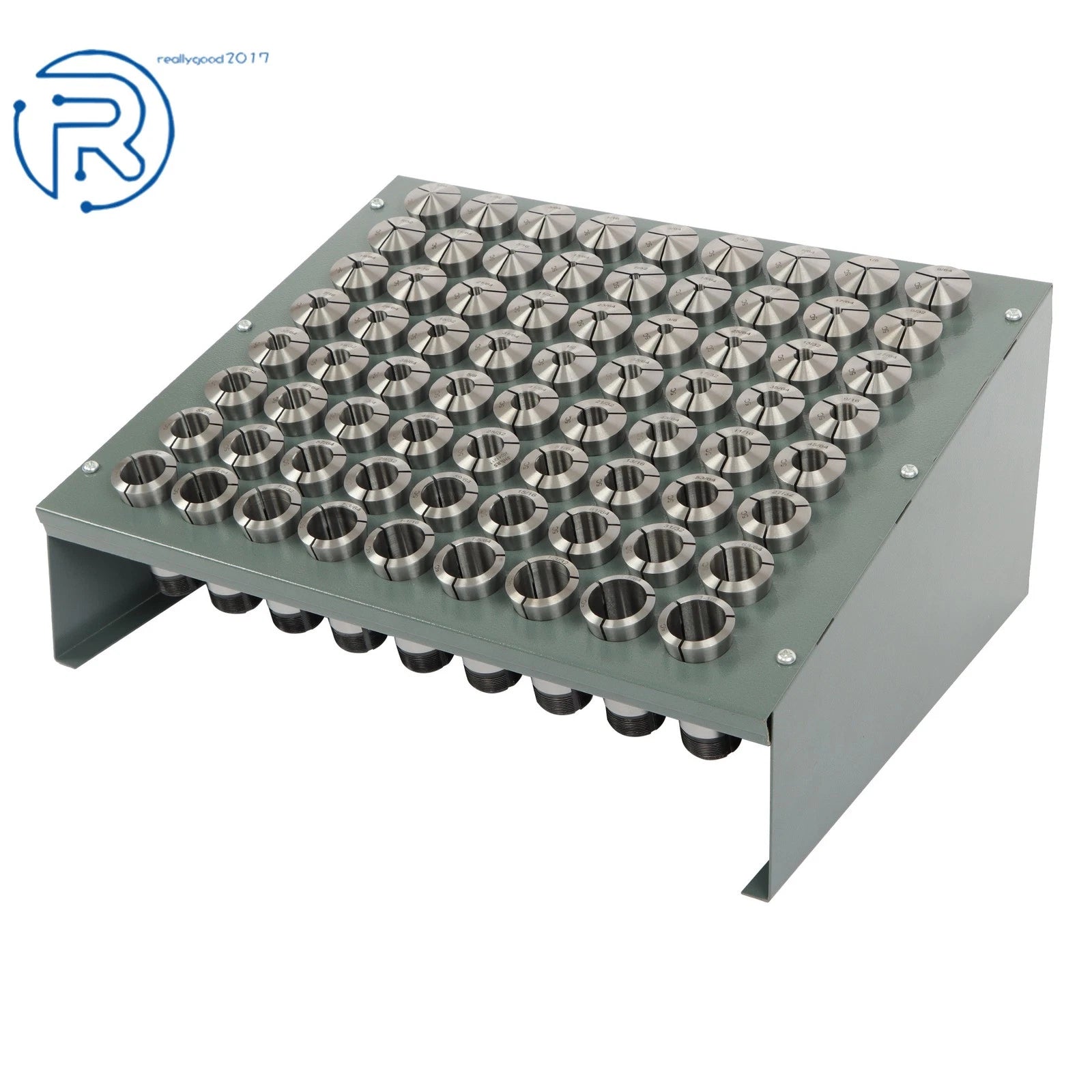 72 Pcs 5C Collets Set with Rack for Precision Machining (1/64" to 1-1/8")