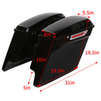 Stretched Hard Saddlebags + Conversion Brackets for Harley Sportster 883 (2004–2014)