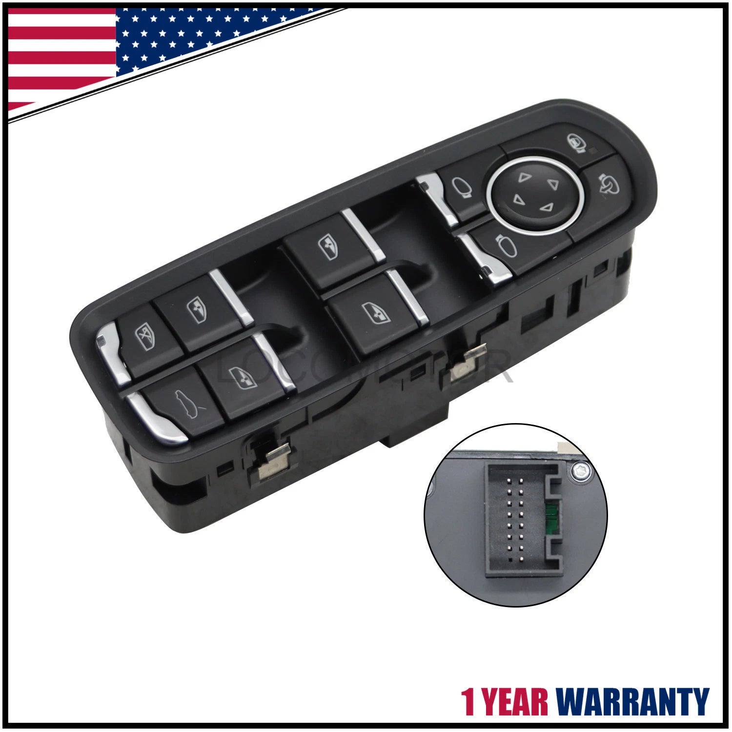 Electric Power Window Switch for Porsche Panamera, Macan (2010–2023) 7PP959858AEDML