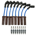 Set of 8 NGK Laser Iridium Spark Plugs & Wire Set for Camaro Corvette Firebird