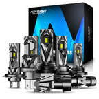 Set of 4 LED Headlight Bulbs H4 H7 H11 9005 9006 6500K Bright Lamp