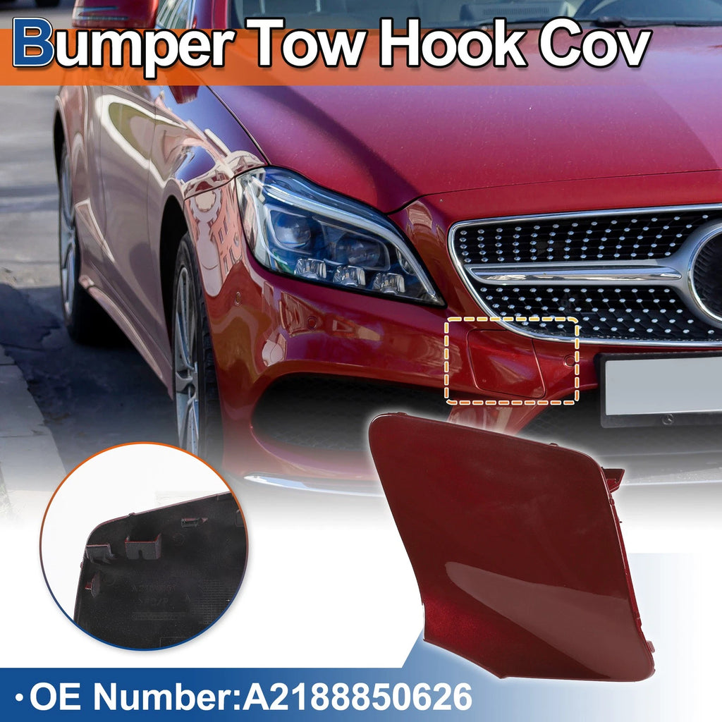 Tow Hook Cover for Mercedes-Benz CLS W218 (2012–2018) No.A2188850626 Red