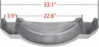 Set of 2 Single Axle Trailer Fenders w/ Steps for 12" Wheels Tires
