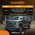 All Weather Floor Mats for Ford F-250 F-350 Super Duty Crew Cab (2017–2024)