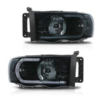LED Tube DRL Headlights for Dodge Ram 1500 2500 3500 (2002–2005)