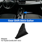 Gear Shift Stick Gaiter for Toyota Corolla (2007–2013) Faux Leather Black