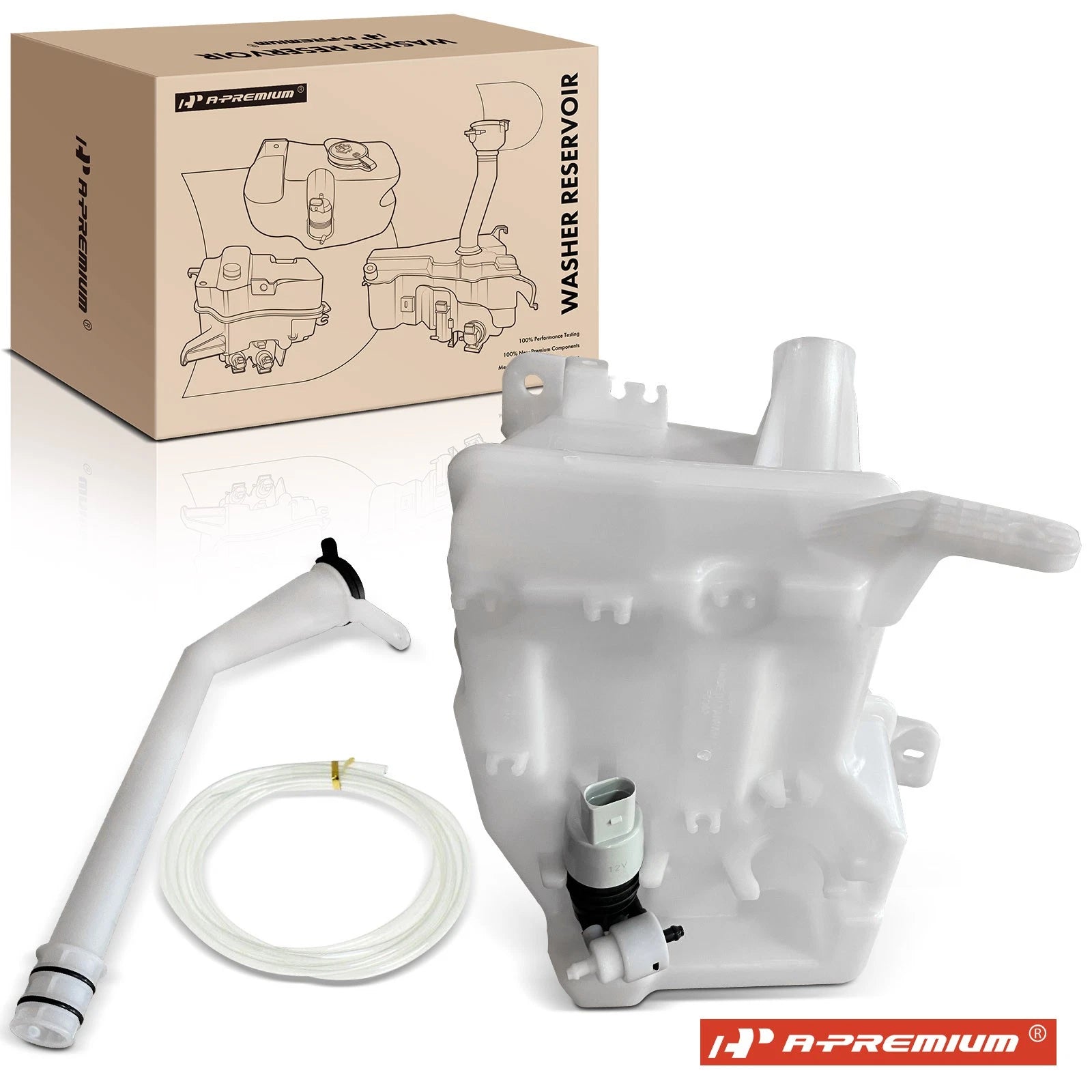 Washer Reservoir with Cap, Pump & Sensor for Chevy Trailblazer (2021–2023)