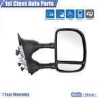 Right Towing Manual Mirror for Ford F-250 F-350 F-450 Super Duty (1999–2007)