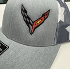 Licensed Snap Back Hat Cap with American Flag Backing for Chevrolet Corvette C8 (2020–2025)