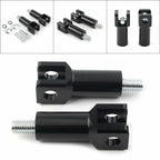 Black Rear Footrest Pegs Support Mount Bracket for Harley (2000–2018)
