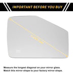 Left Side Mirror Glass Replacement for Ford Explorer (2006–2010)