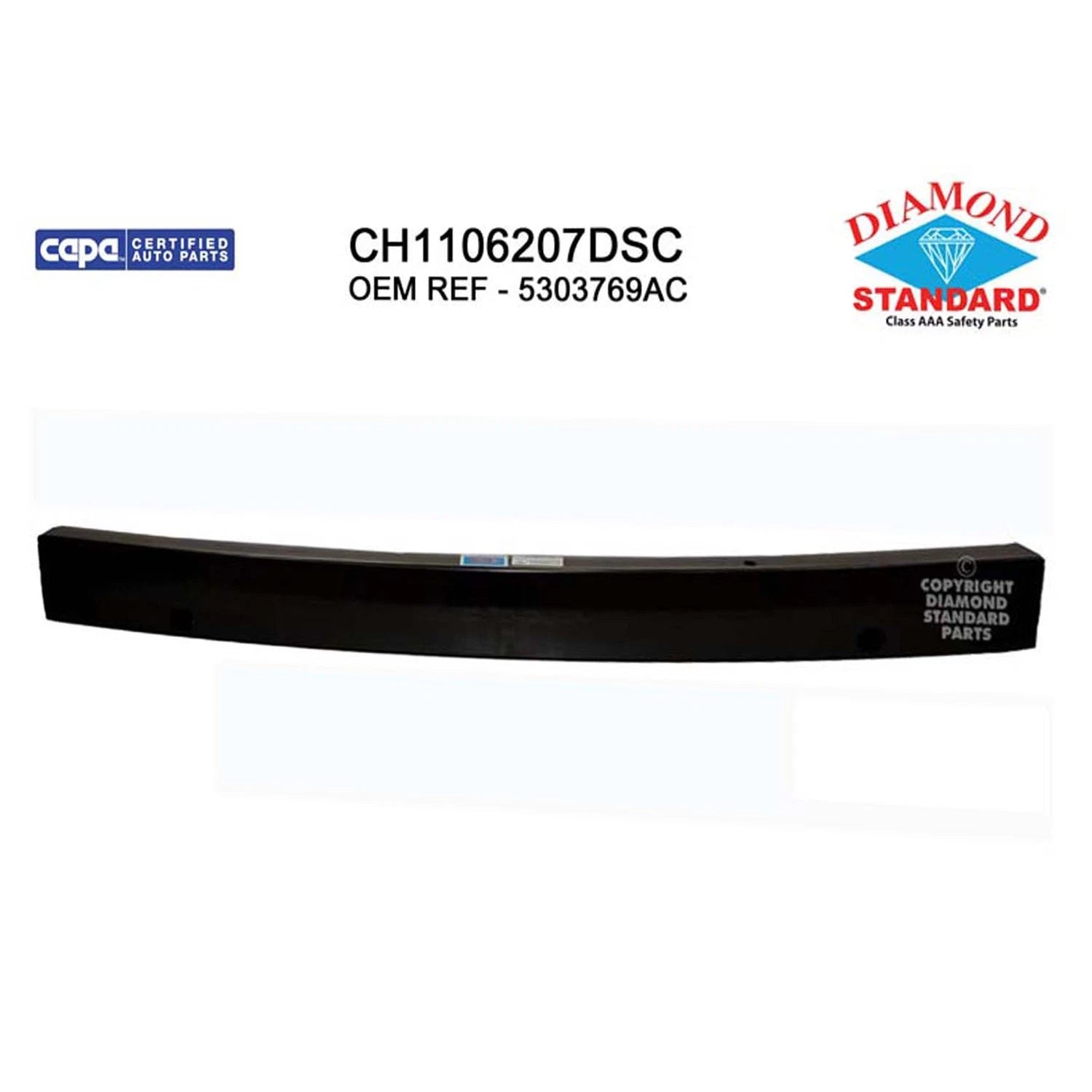Replacement Steel Rear Bumper Impact Bar without Tow for Chevrolet Silverado (2014–2018)
