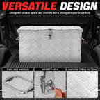27" Aluminum Tool Box for Hydraulic Lift (5 Bar Diamond Tread)