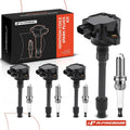 Set of 4 Ignition Coils & 4 Iridium Spark Plugs for Honda Civic (2016–2020)