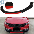 Front Bumper Lip Spoiler for Universal Car (2 Layer, Red)