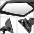 Black Aluminum Convex Glass Side View Mirrors for Can-Am Maverick X3 (2017–2023)