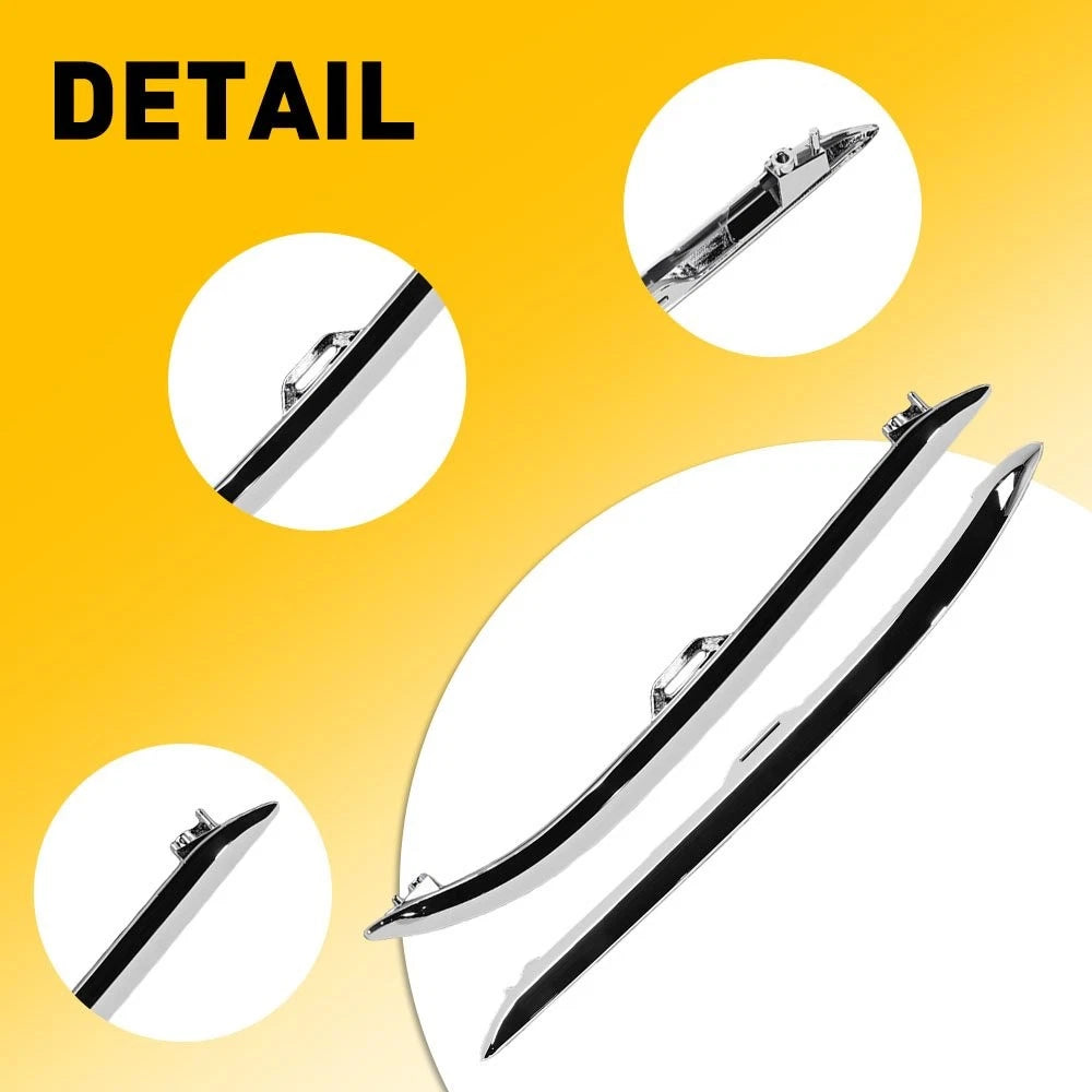 Set of 2 Chrome Bumper Trims for Honda Pilot (2019–2022)