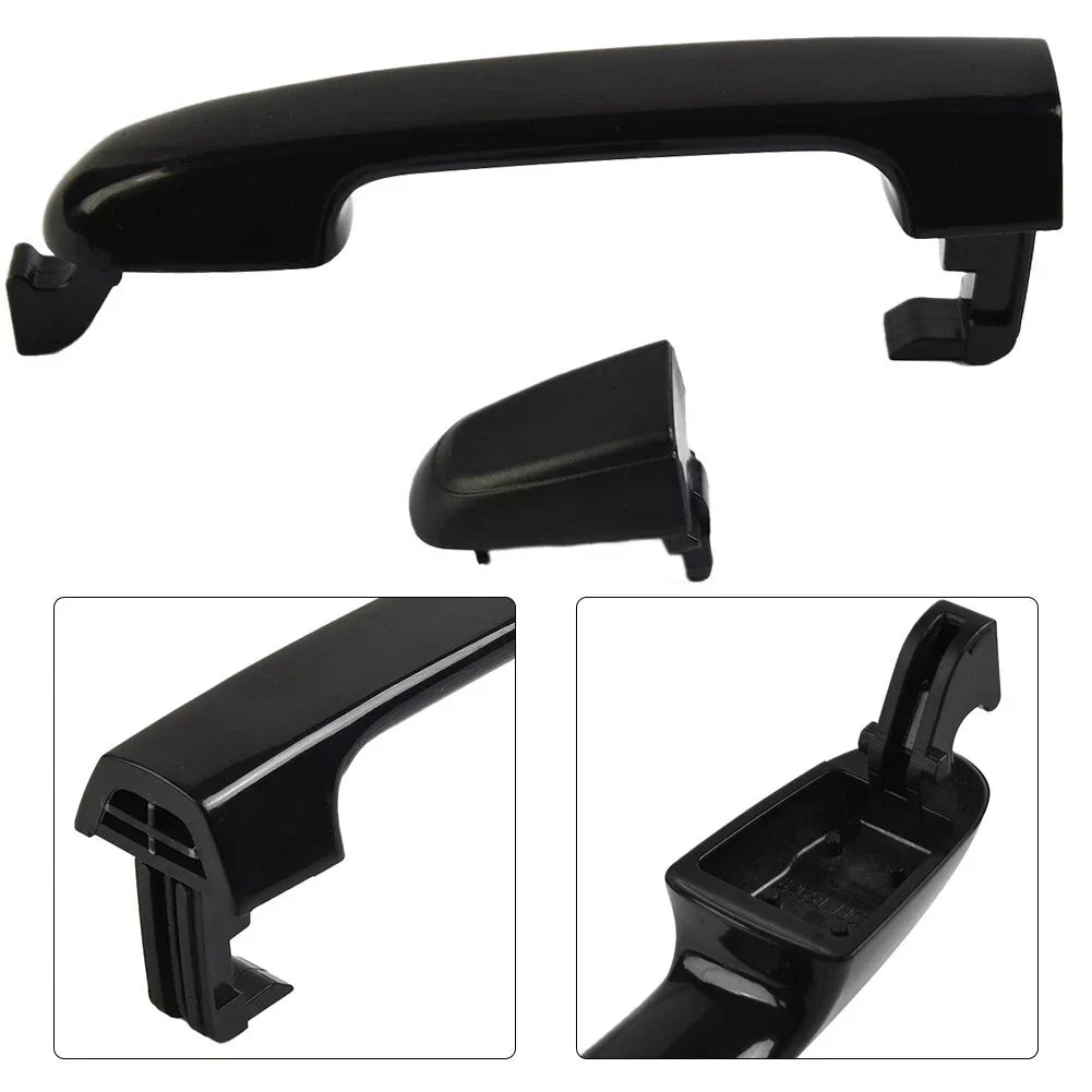 Outside Door Handle 1pc Black Plastic for Car
