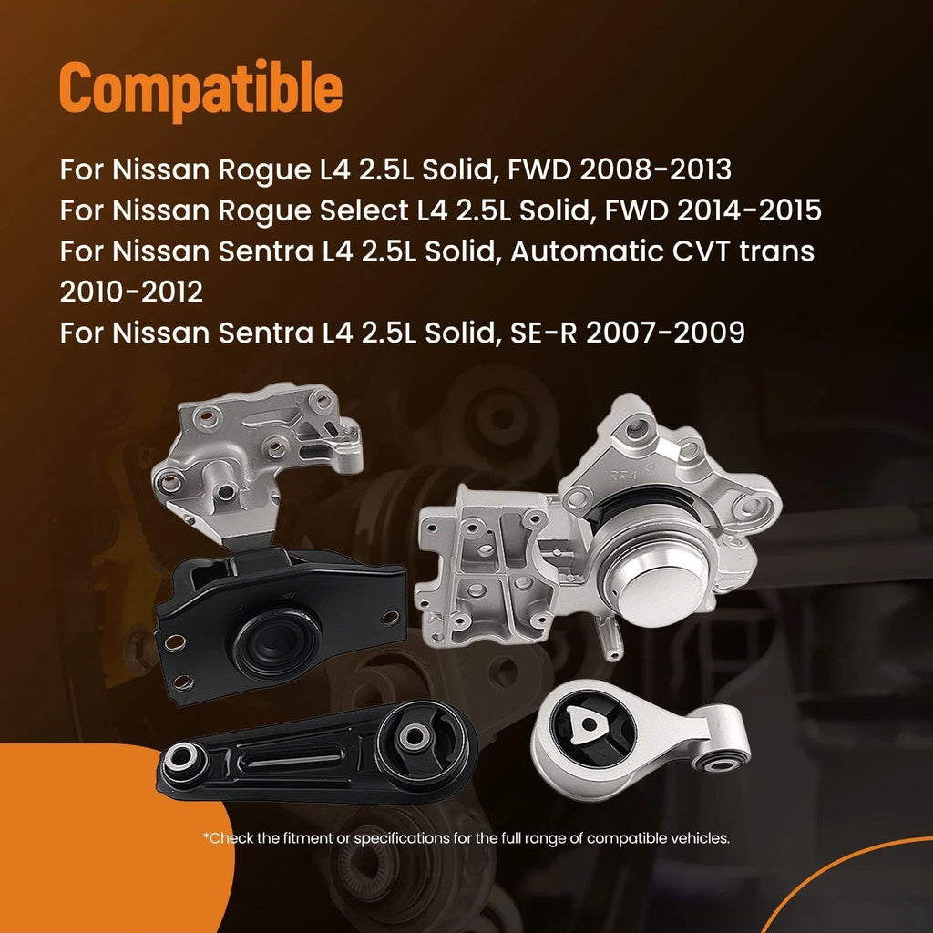 Complete Motor Mount Assembly Kit for Nissan Sentra L4 2.5L (2007–2009)