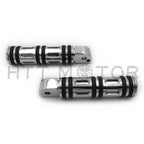 Chrome Edge Cut Footpegs for Harley Softail Fat Boy FLFB, Fat Bob (2018–2023)