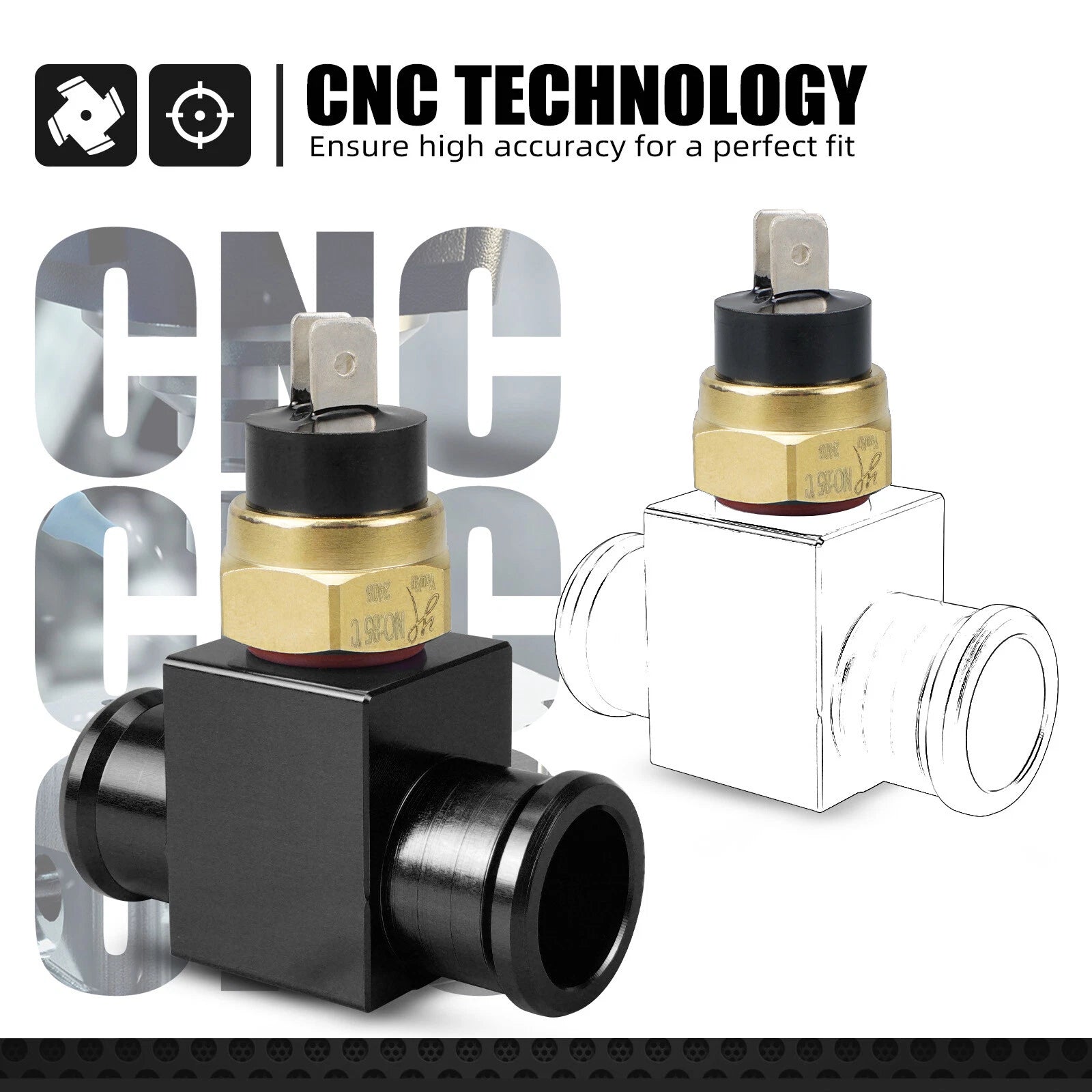 Thermal Temperature Sensor Switch for KTM XC 250 300 450 525 XCF 250 350 450 (2003–2023)