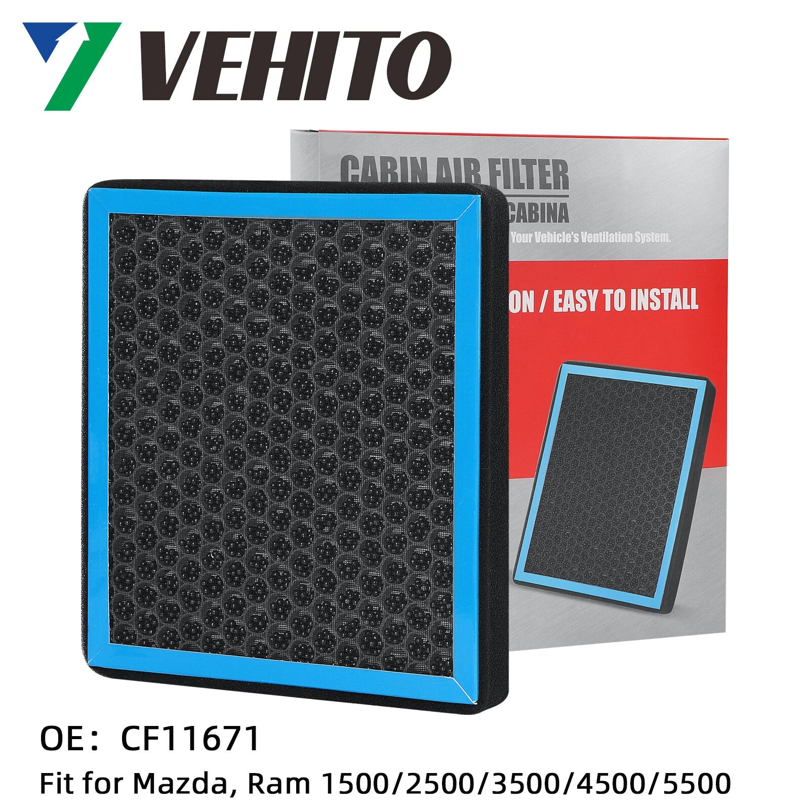 HEPA Cabin Air Filter for RAM 1500 (2016–2022, Classic 2019–2022) CF11671